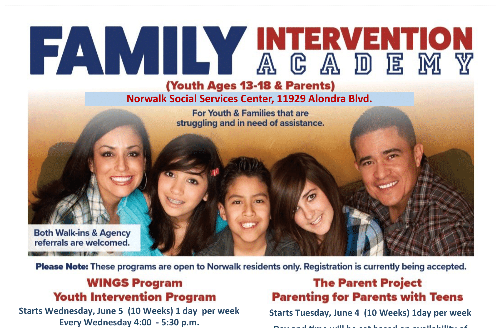 Summer Family Intervention Academy