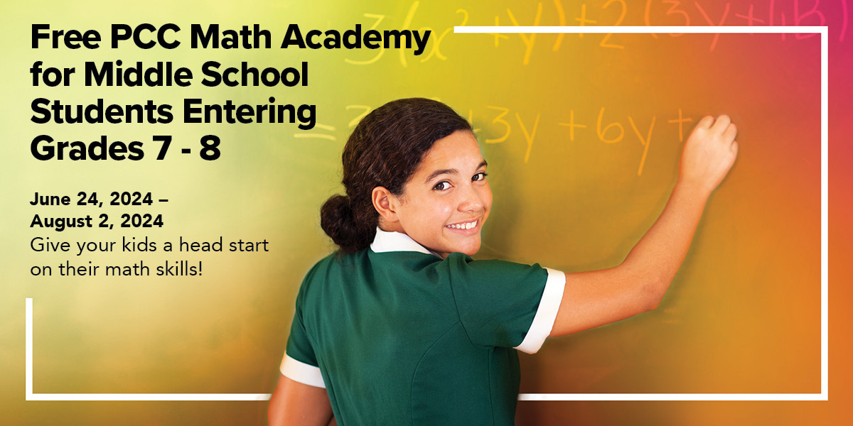 Free PCC Math Academy for Middle School Students