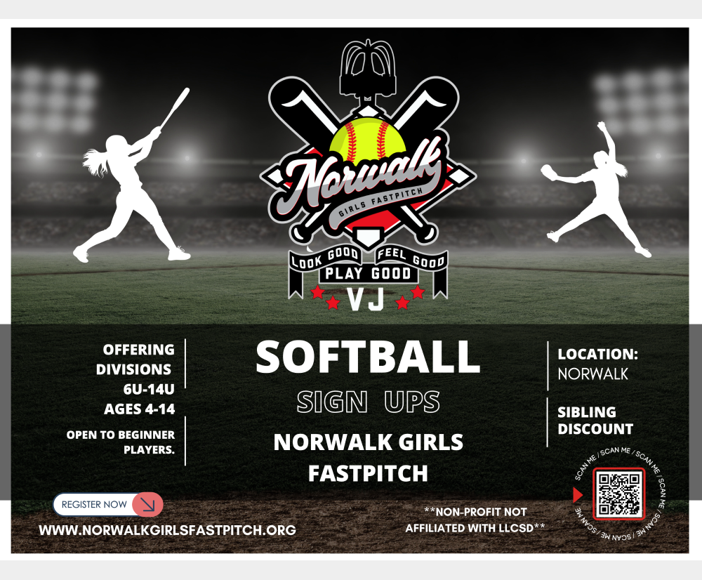 Norwalk Girls Fastpitch Softball Spring Registration Now Open!