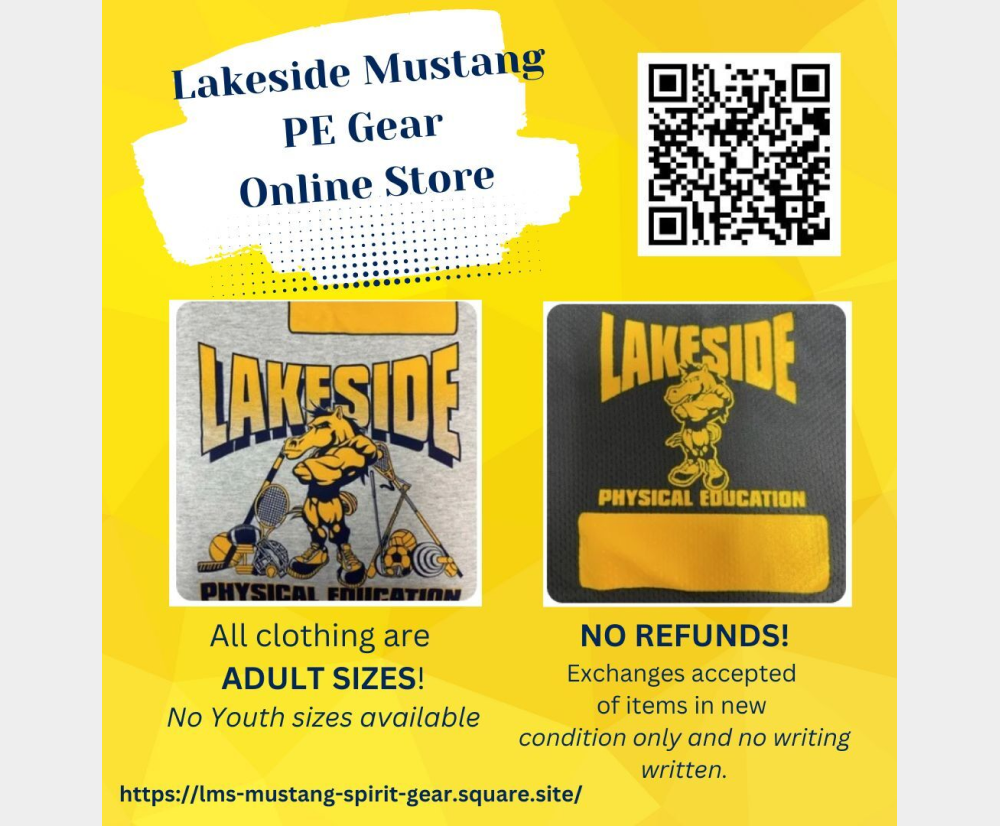 Lakeside Mustang PE Gear Online Store Now Open!